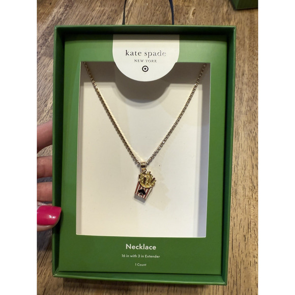 Kate Spade New York x Target French Fry Charm Tennis Necklace Limited Edition - Picture 1 of 3